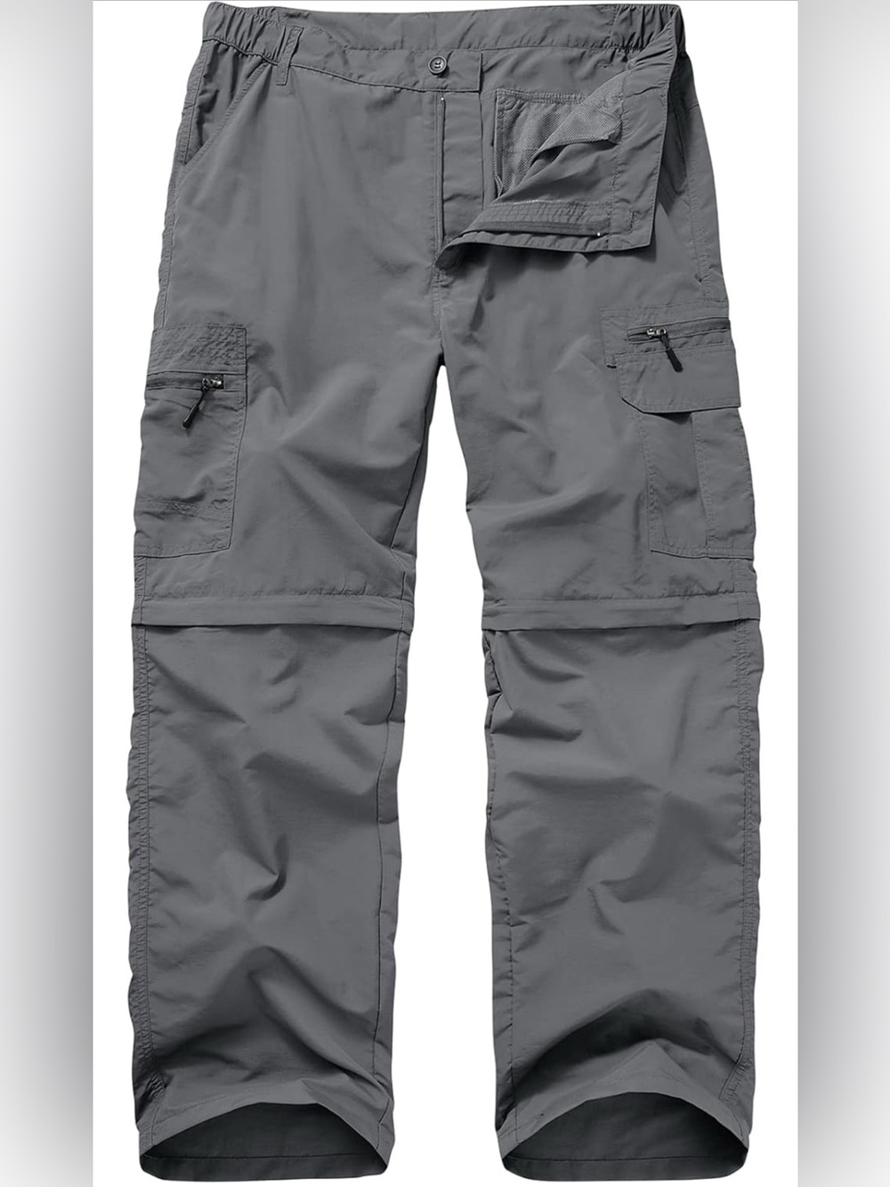 NWT. Men's Convertible Cargo Pants - Gray
